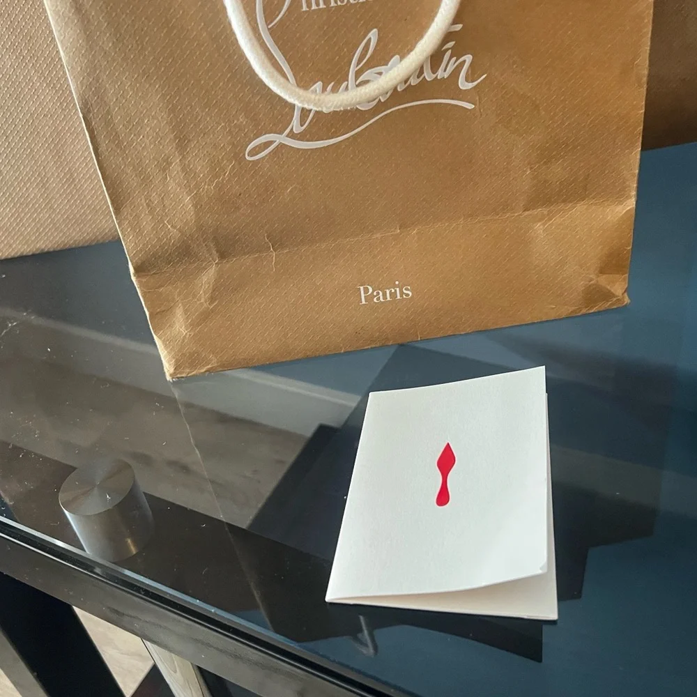 - Black Christian Louboutin Crisscross Suede Platform - Picture 7 of 7